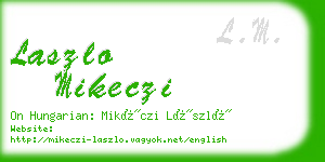 laszlo mikeczi business card